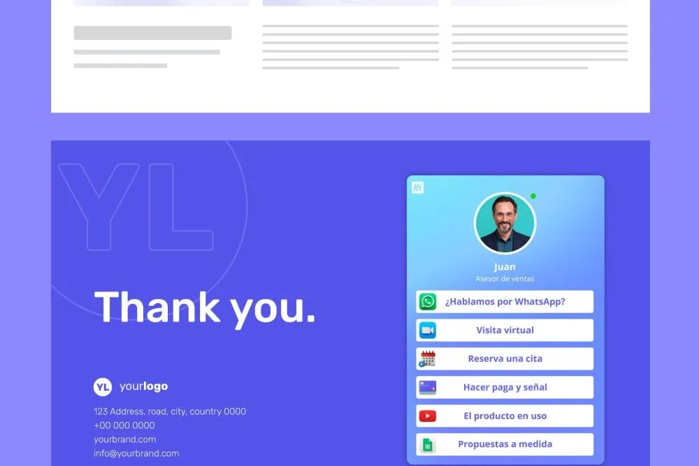 Incluir la tarjeta de visita digital en un catálogo