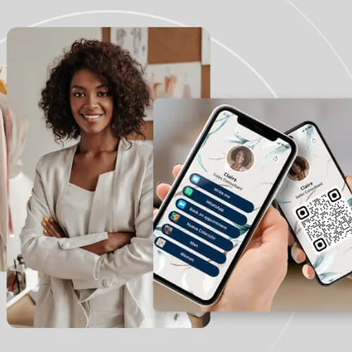 Mockup de Tarjeta de Visita Digital para agentes comerciales