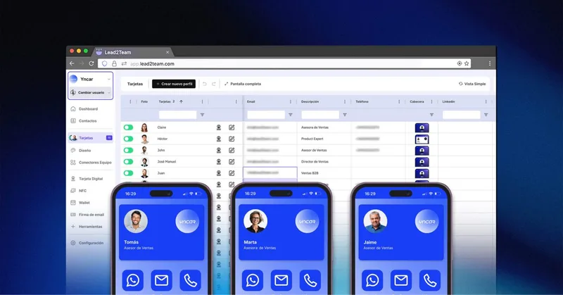 New Excel View in Lead2Team: manage your Digital Cards with more agility