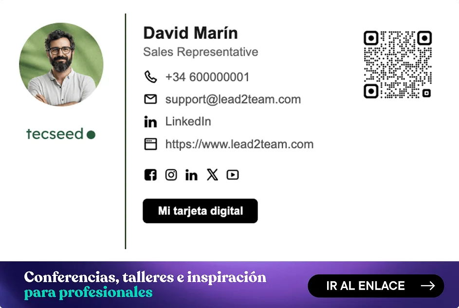 Firma de email de Lead2Team