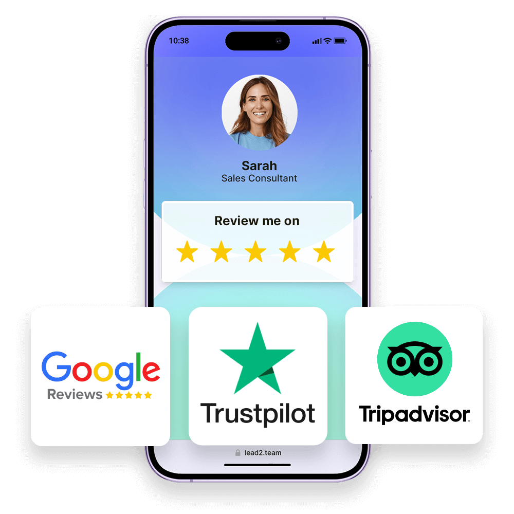 mobile phone with the digital reviews card open.
