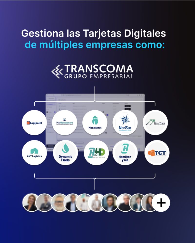 Banner of Grupo Transcoma's multi-brand dashboard.