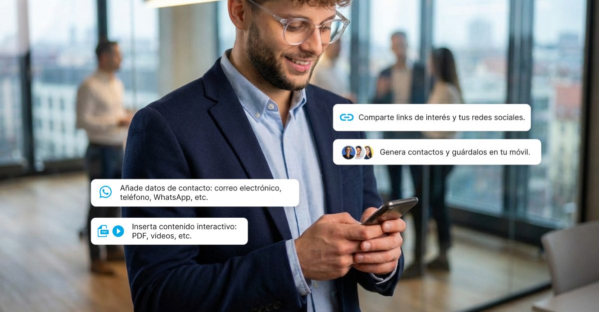 El ROI del networking- imagen interactuando con el celular y usando lead2team