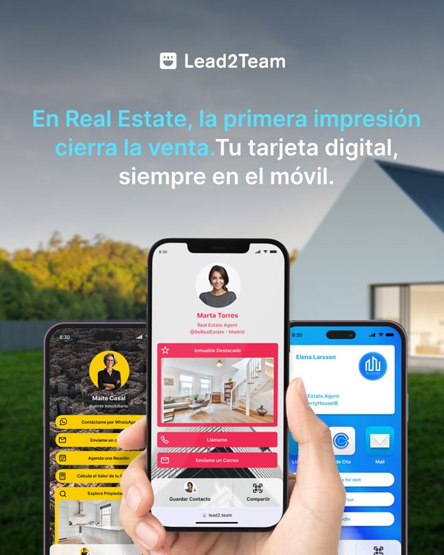 No mundo imobiliário, a primeira impressão decide. O seu cartão digital, sempre a um toque.